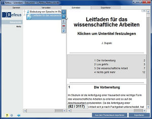 Anlegen von Dokumenten
    In Refeus können eigene Dokumente, P